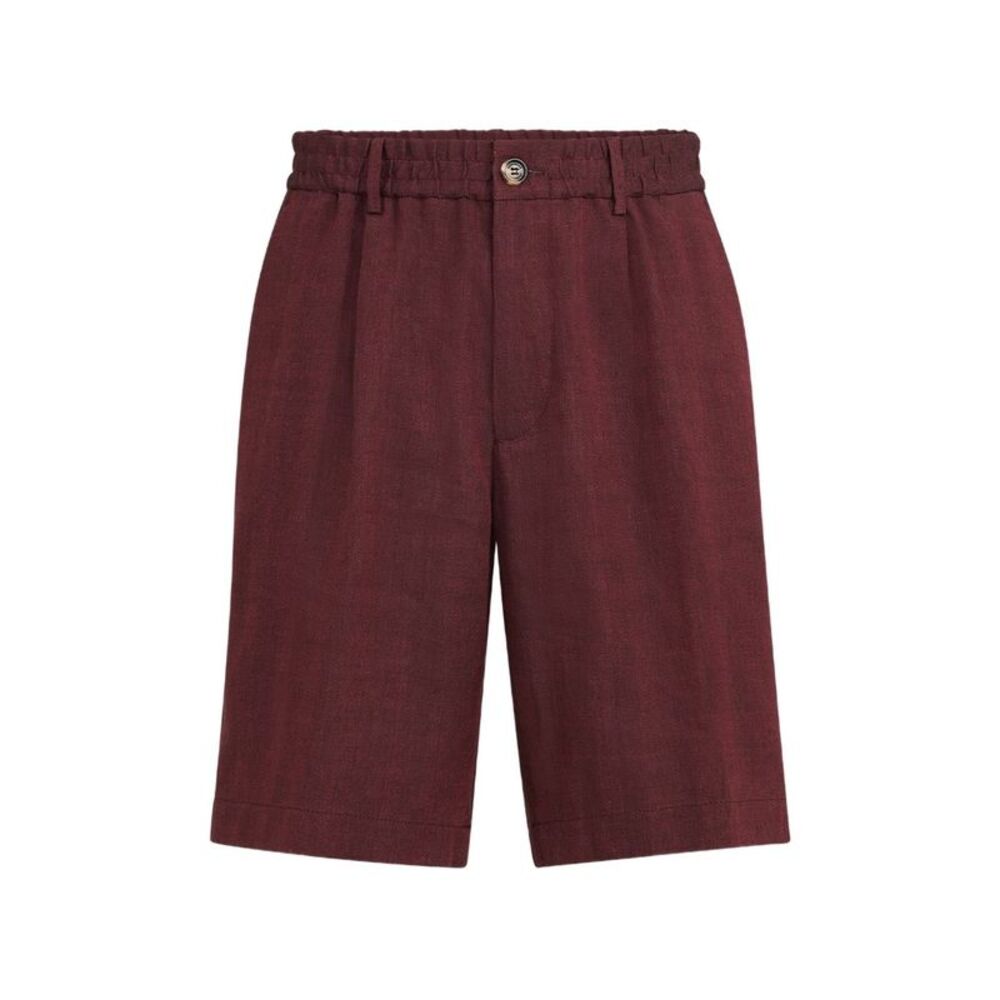 Brunello Cucinelli Men Linen Bermuda Shorts